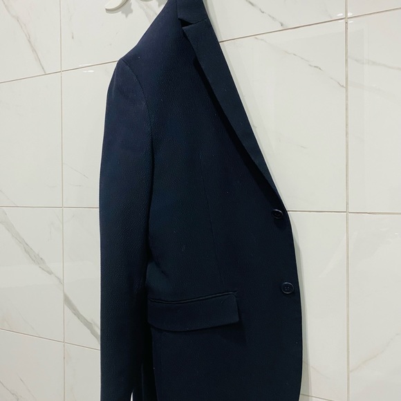 H&M Slim Fit Large Dark Blue Blazer - Picture 4 of 5